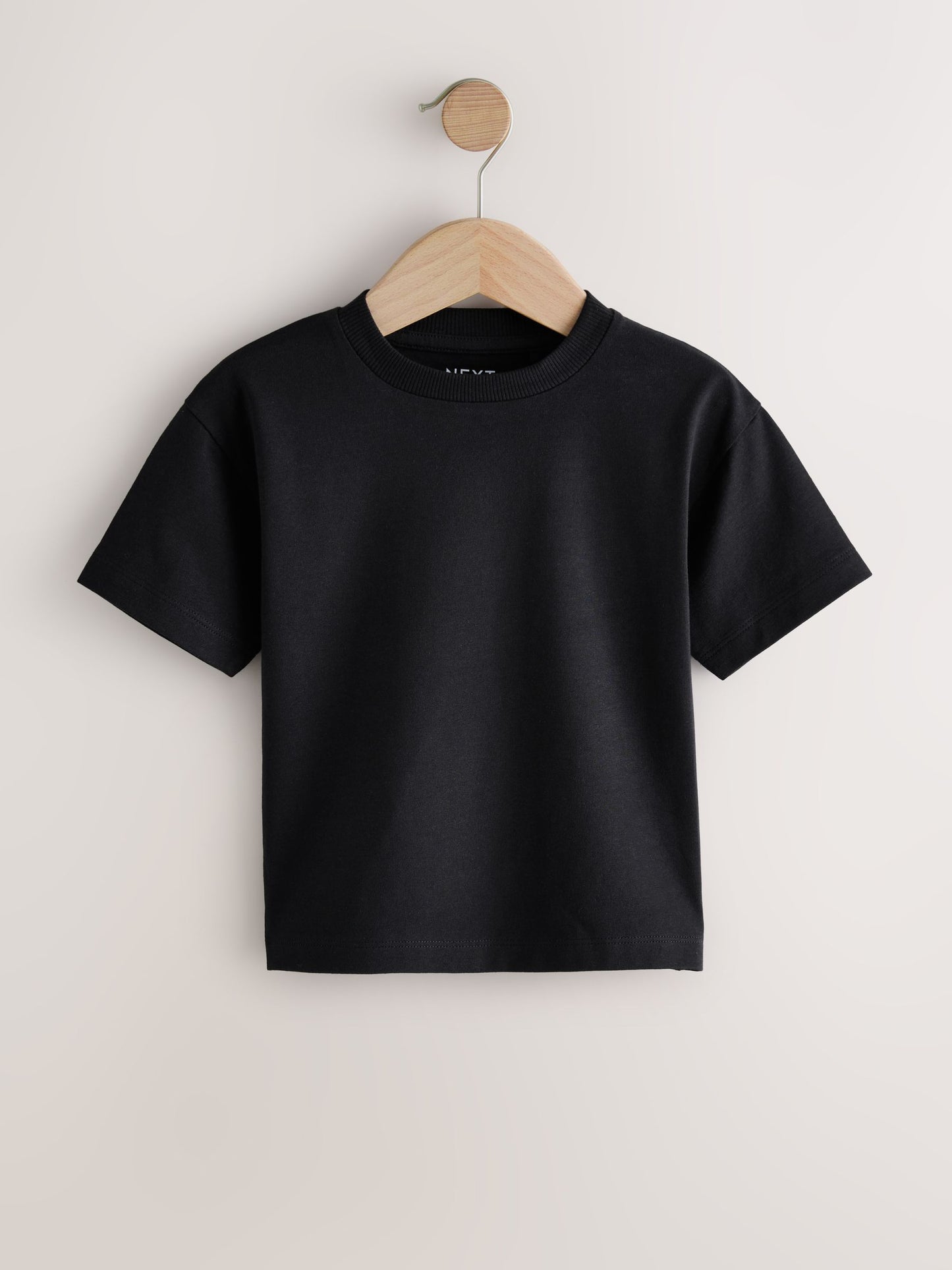 Black/Grey/Brown/Stone/White Relaxed Fit Short Sleeve T-Shirts 5 Pack (3mths-7yrs) image 7