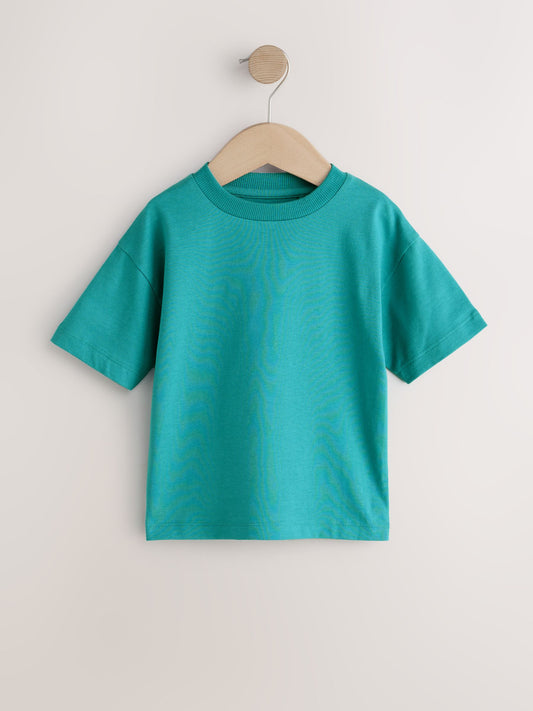 Charcoal/White/Blue/Orange/Green Relaxed Fit Short Sleeve T-Shirts 5 Pack (3mths-7yrs) image 2