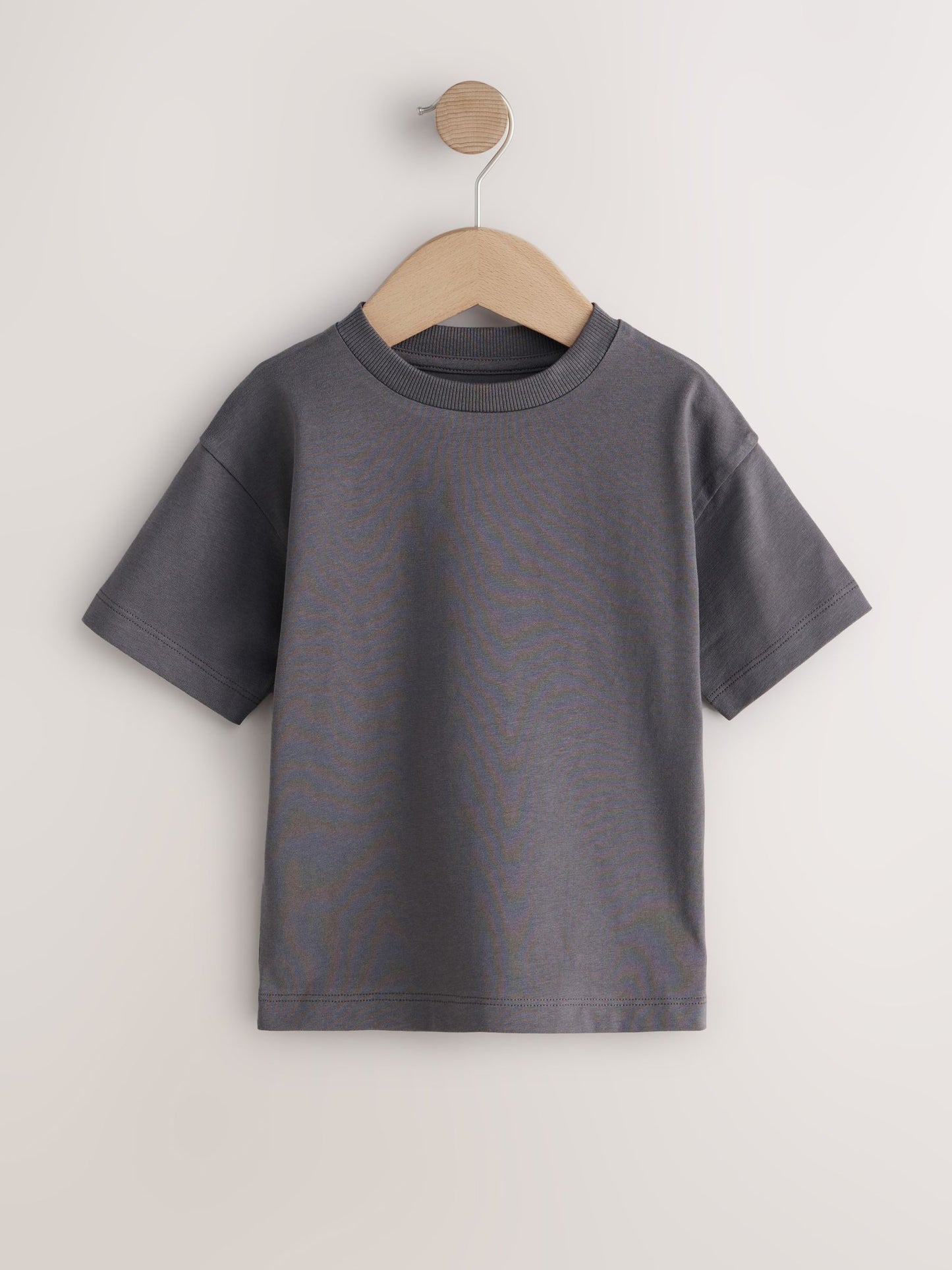 Charcoal/White/Blue/Orange/Green Relaxed Fit Short Sleeve T-Shirts 5 Pack (3mths-7yrs) image 7