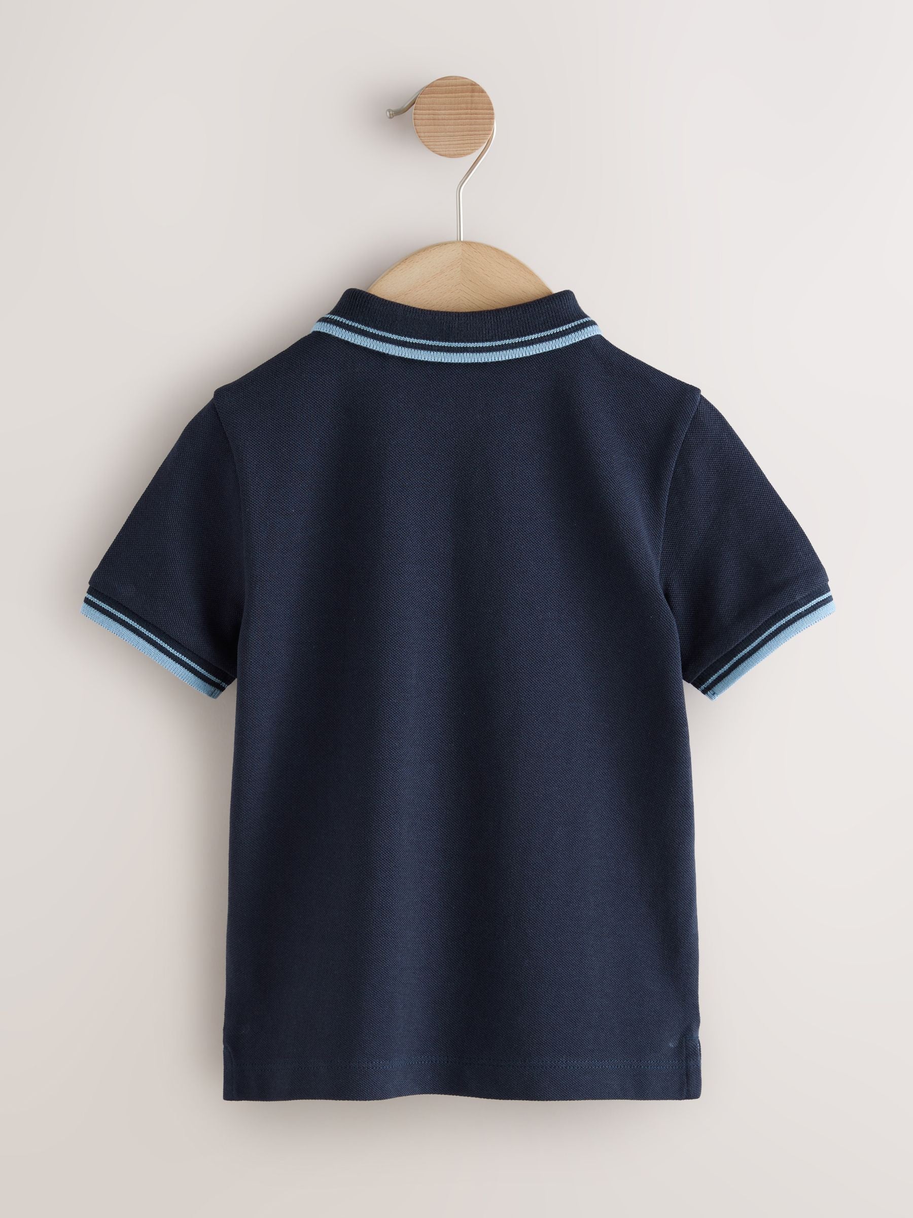 Dsiney Kidz - Navy Blue Bear Embroidery Short Sleeve Polo Shirt (3mths-7yrs) image 2