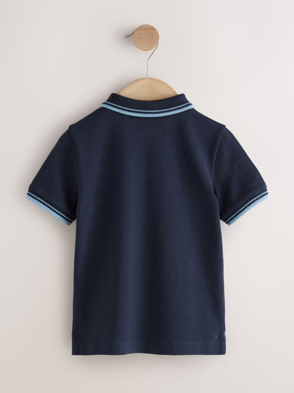 Dsiney Kidz - Navy Blue Bear Embroidery Short Sleeve Polo Shirt (3mths-7yrs) image 2