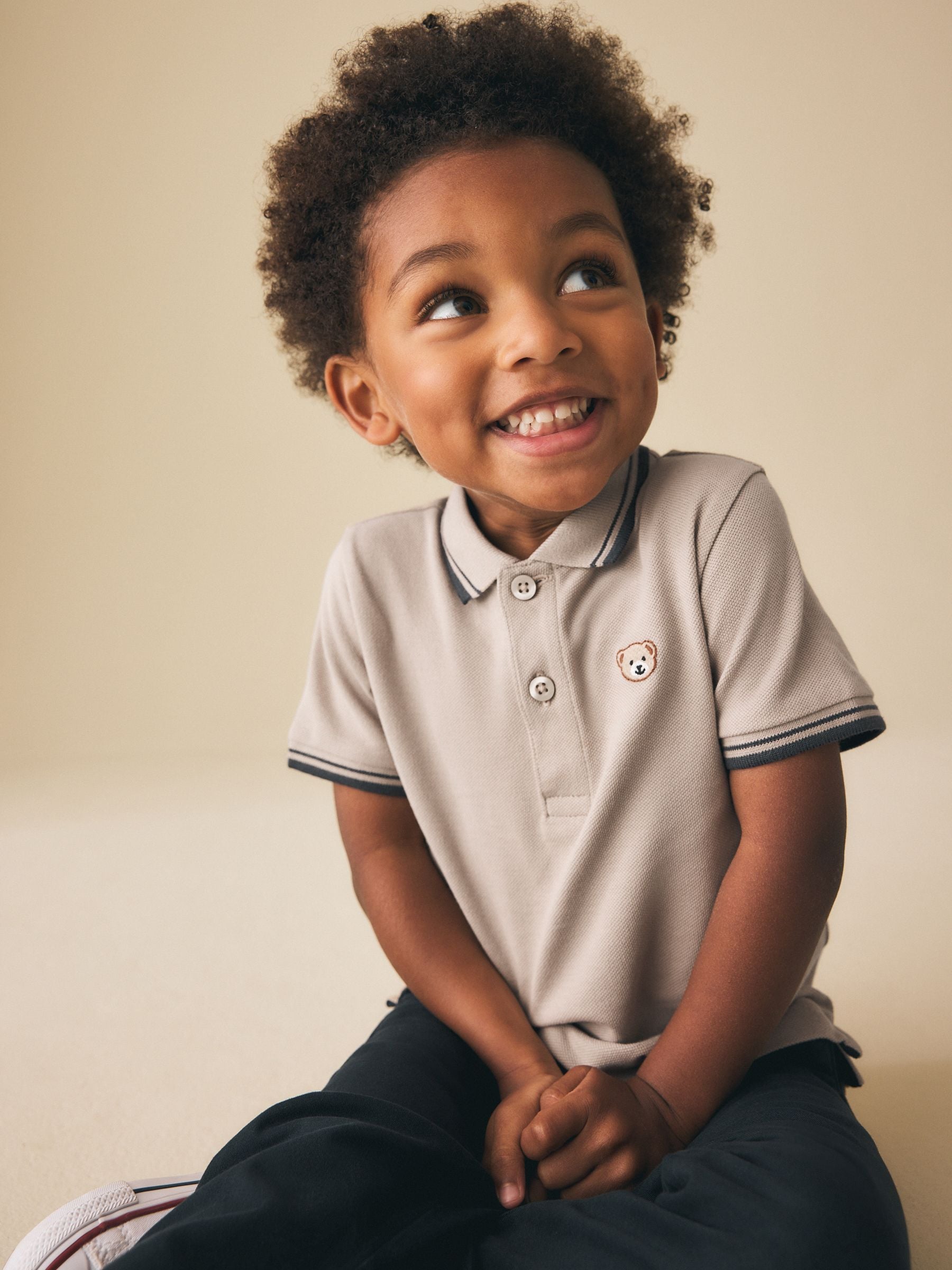 Dsiney Kidz - Stone Bear Short Sleeve Polo Shirt (3mths-7yrs) image 3