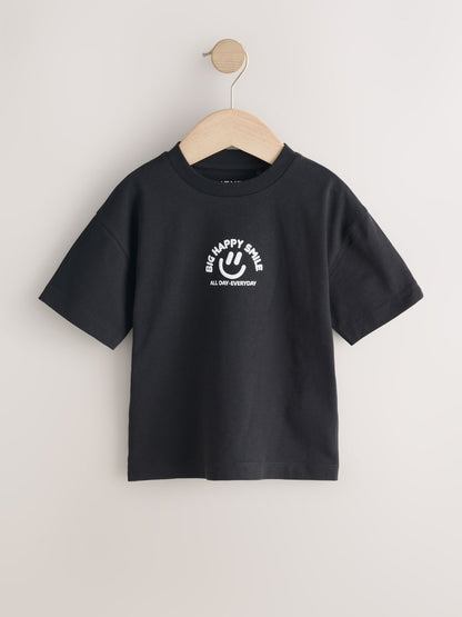 White/Blue/Green/Black/Purple Small Short Sleeve Graphic T-Shirts 5 Pack (3mths-7yrs) image 2