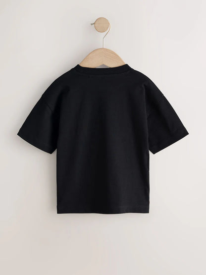 White/Blue/Green/Black/Purple Small Short Sleeve Graphic T-Shirts 5 Pack (3mths-7yrs)