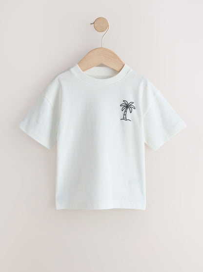 White/Blue/Green/Black/Purple Small Short Sleeve Graphic T-Shirts 5 Pack (3mths-7yrs) image 4