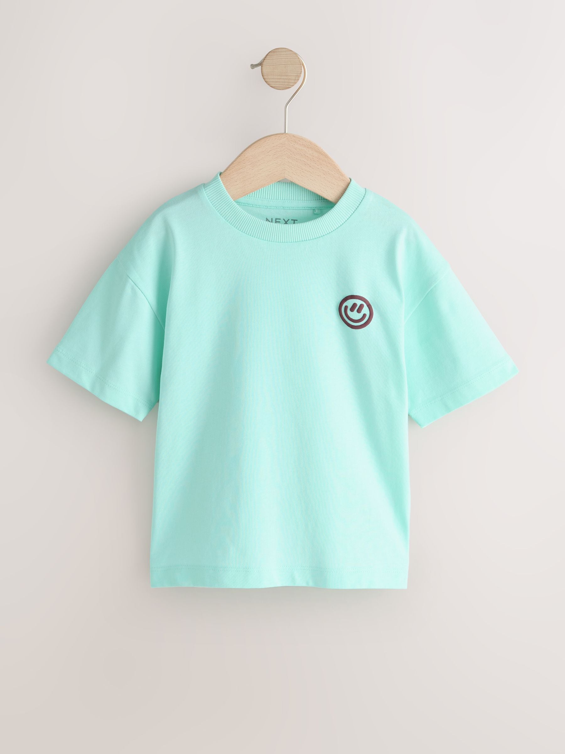White/Blue/Green/Black/Purple Small Short Sleeve Graphic T-Shirts 5 Pack (3mths-7yrs) image 5