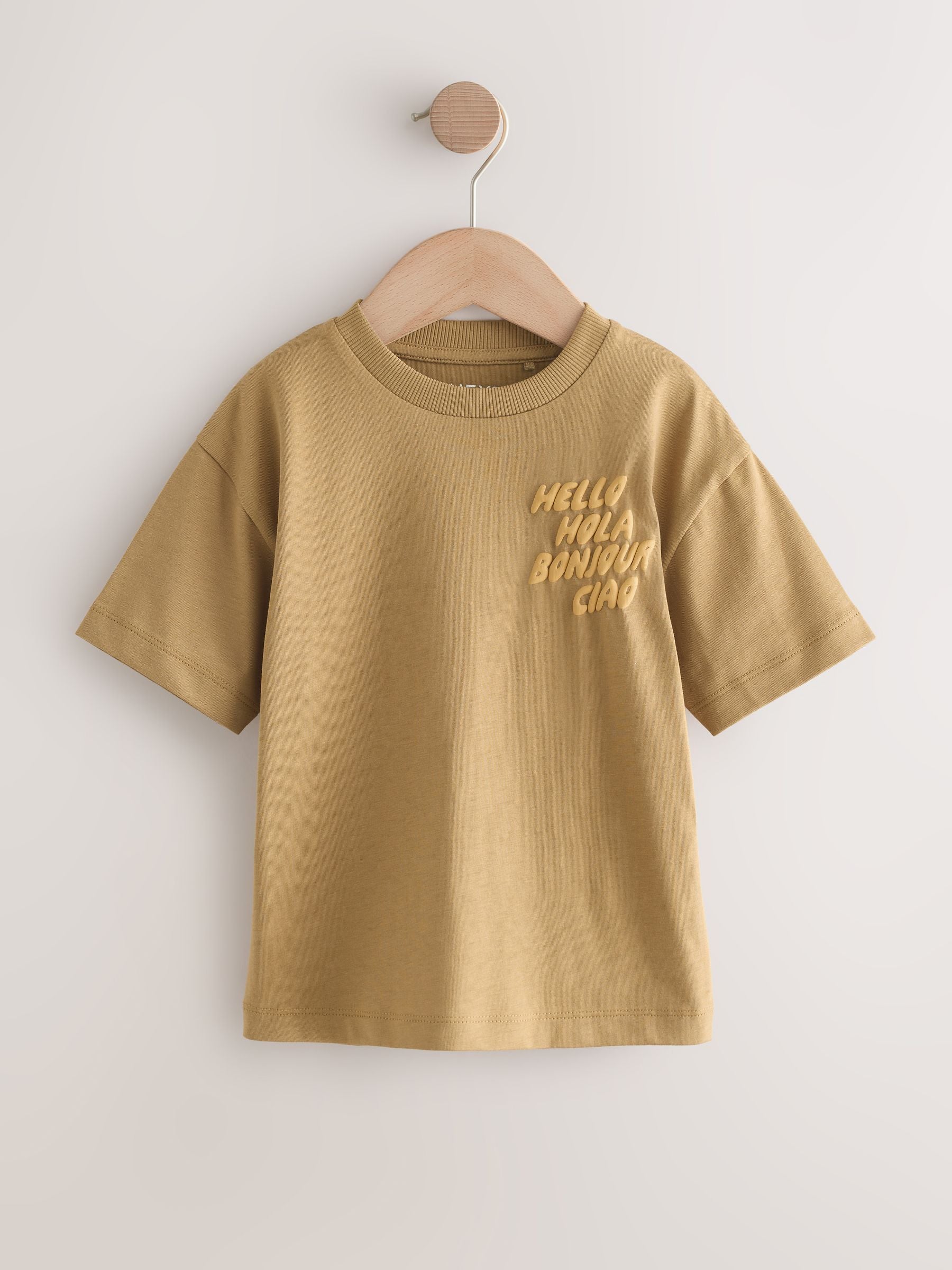 Green/Charcoal/Stone/Pink/Brown Small Short Sleeve Graphic T-Shirts 5 Pack (3mths-7yrs) image 7