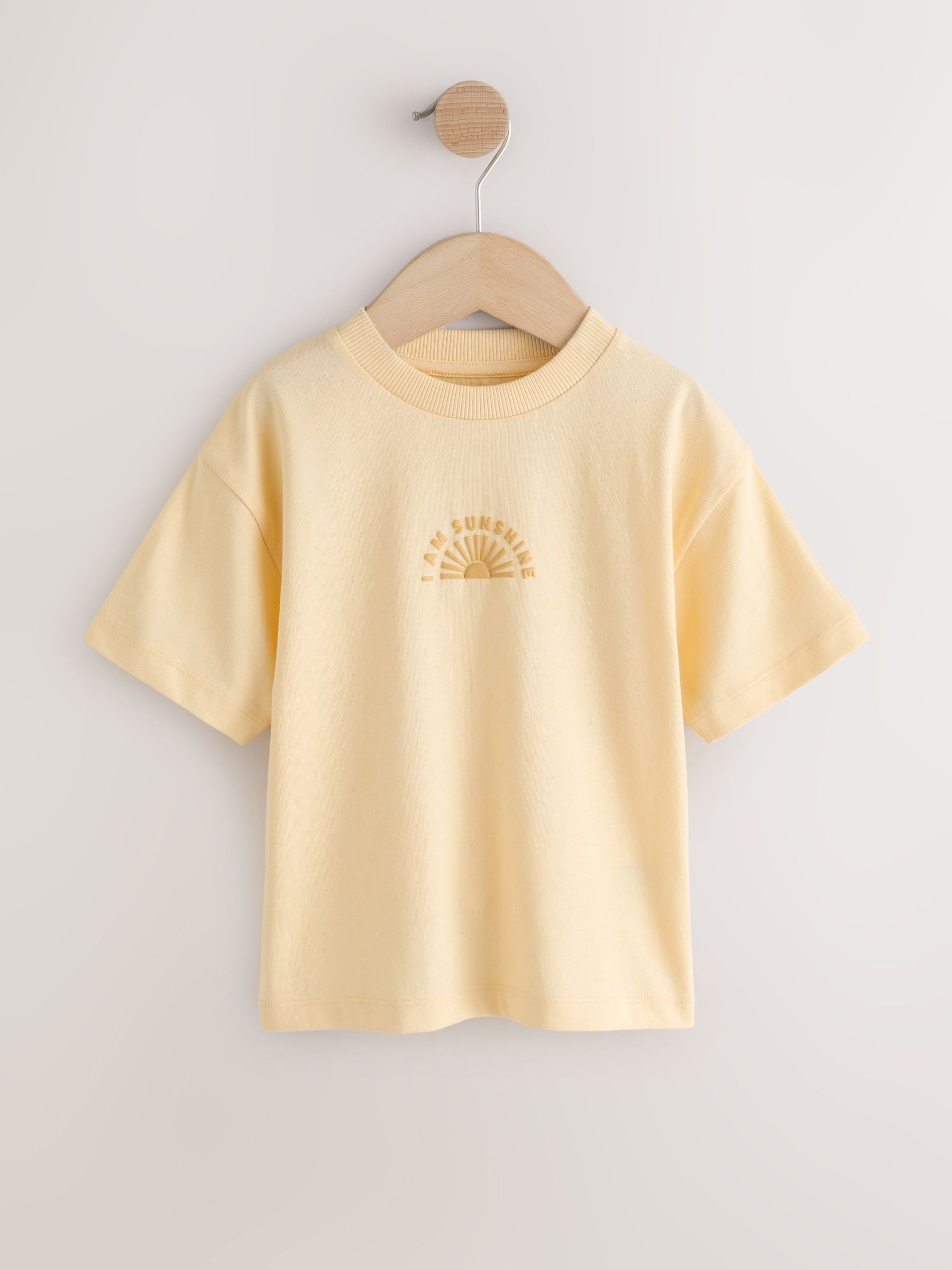White/Blue/Red/Yellow Slogan Short Sleeve Graphic T-Shirts 4 Pack (3mths-7yrs) image 5