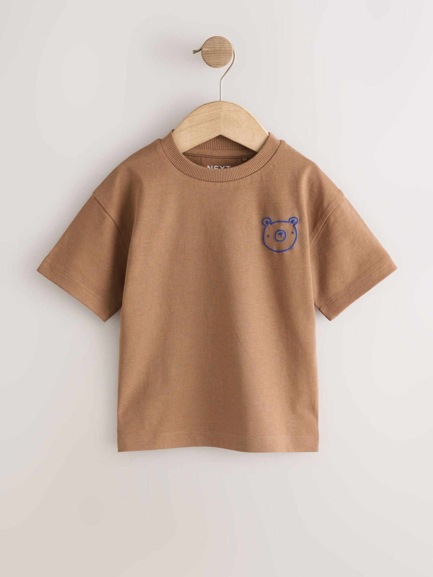 Blue/Charcoal/Green/Brown/Grey Small Short Sleeve Graphic T-Shirts 5 Pack (3mths-7yrs) image 2