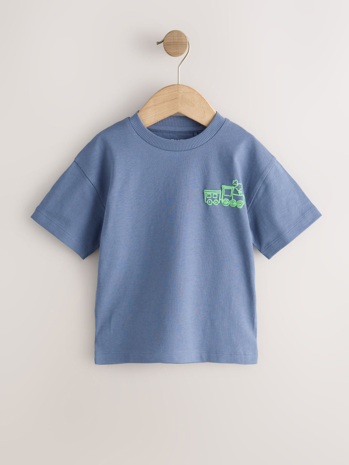 Dsiney Kidz - Blue/Charcoal/Green/Brown/Grey Small Short Sleeve Graphic T-Shirts 5 Pack (3mths-7yrs) image 5