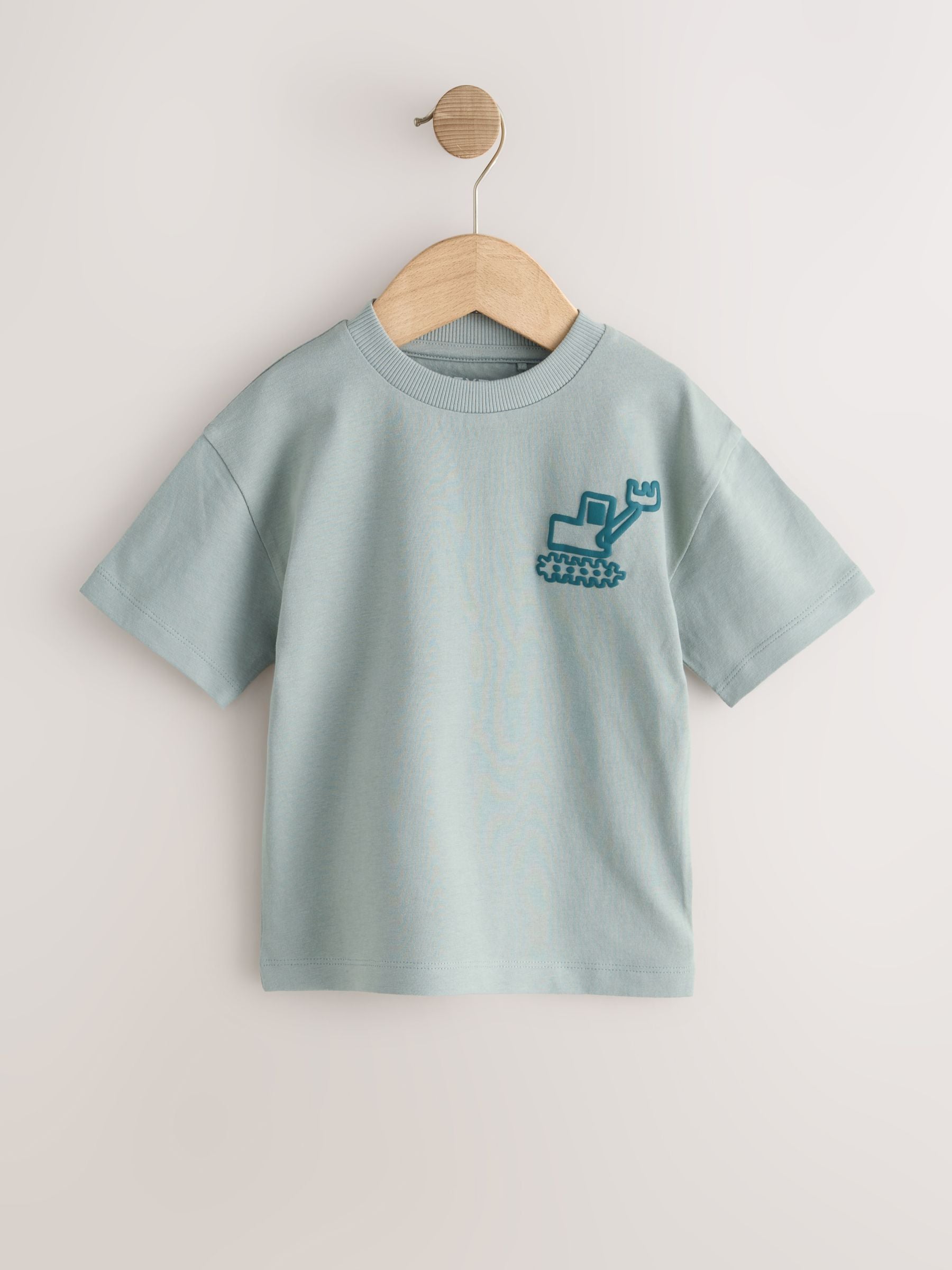 Dsiney Kidz - Blue/Charcoal/Green/Brown/Grey Small Short Sleeve Graphic T-Shirts 5 Pack (3mths-7yrs) image 7