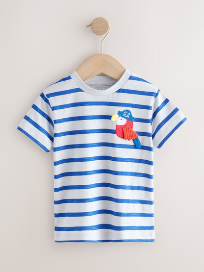 Blue Pirates Short Sleeve Appliqué T-Shirts 3 Pack (3mths-7yrs) image 4