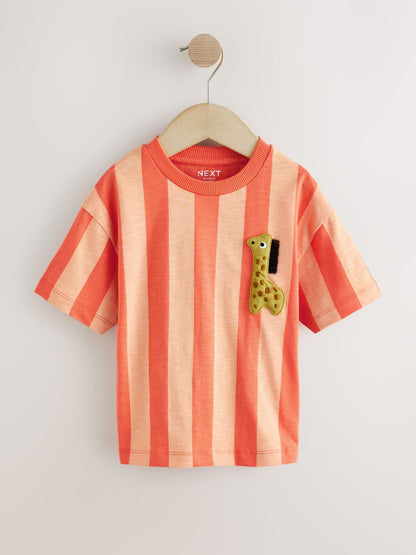 Orange Safari Short Sleeve Graphic T-Shirts 3 Pack (3mths-7yrs) image 3