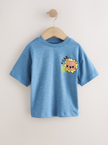 Orange Safari Short Sleeve Graphic T-Shirts 3 Pack (3mths-7yrs) image 4