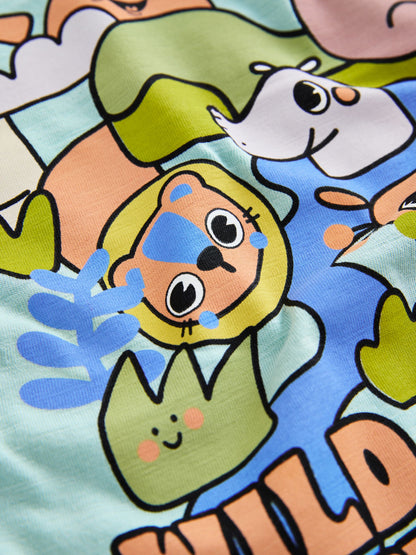 Orange Safari Short Sleeve Graphic T-Shirts 3 Pack (3mths-7yrs) image 6