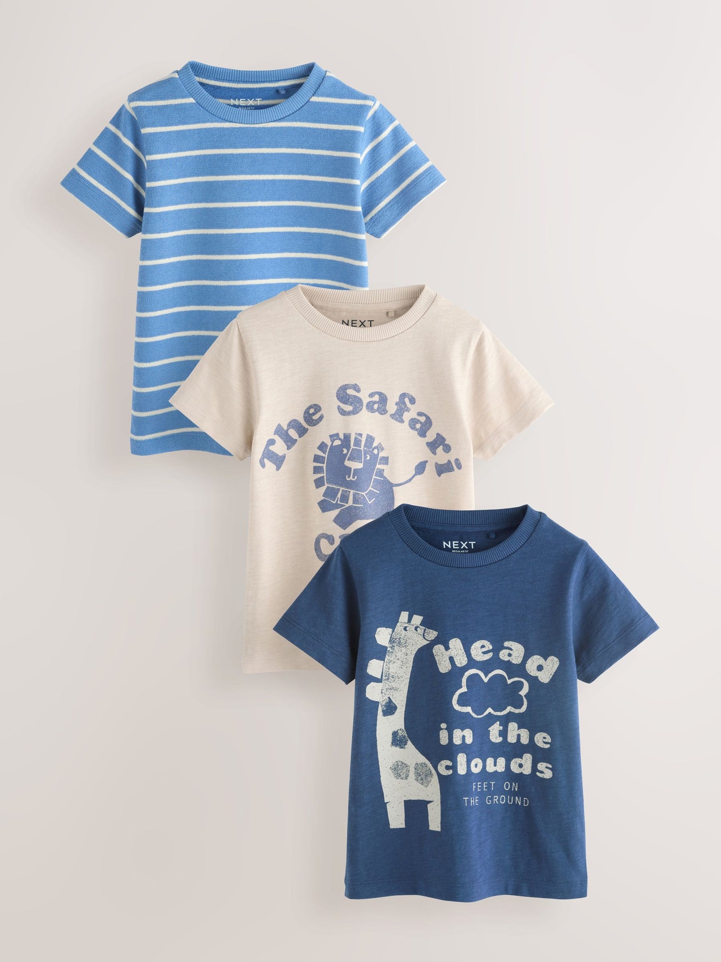 Blue Safari Short Sleeve Graphic T-Shirts 3 Pack (3mths-7yrs) image 1