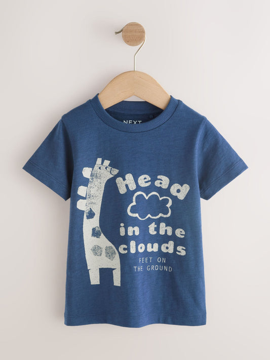 Blue Safari Short Sleeve Graphic T-Shirts 3 Pack (3mths-7yrs) image 2