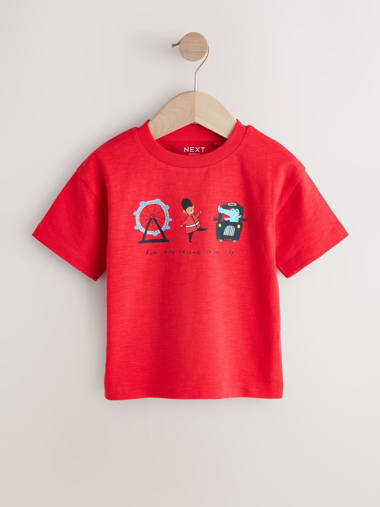 Red/Blue London Short Sleeve Graphic T-Shirts 3 Pack (3mths-7yrs) image 2