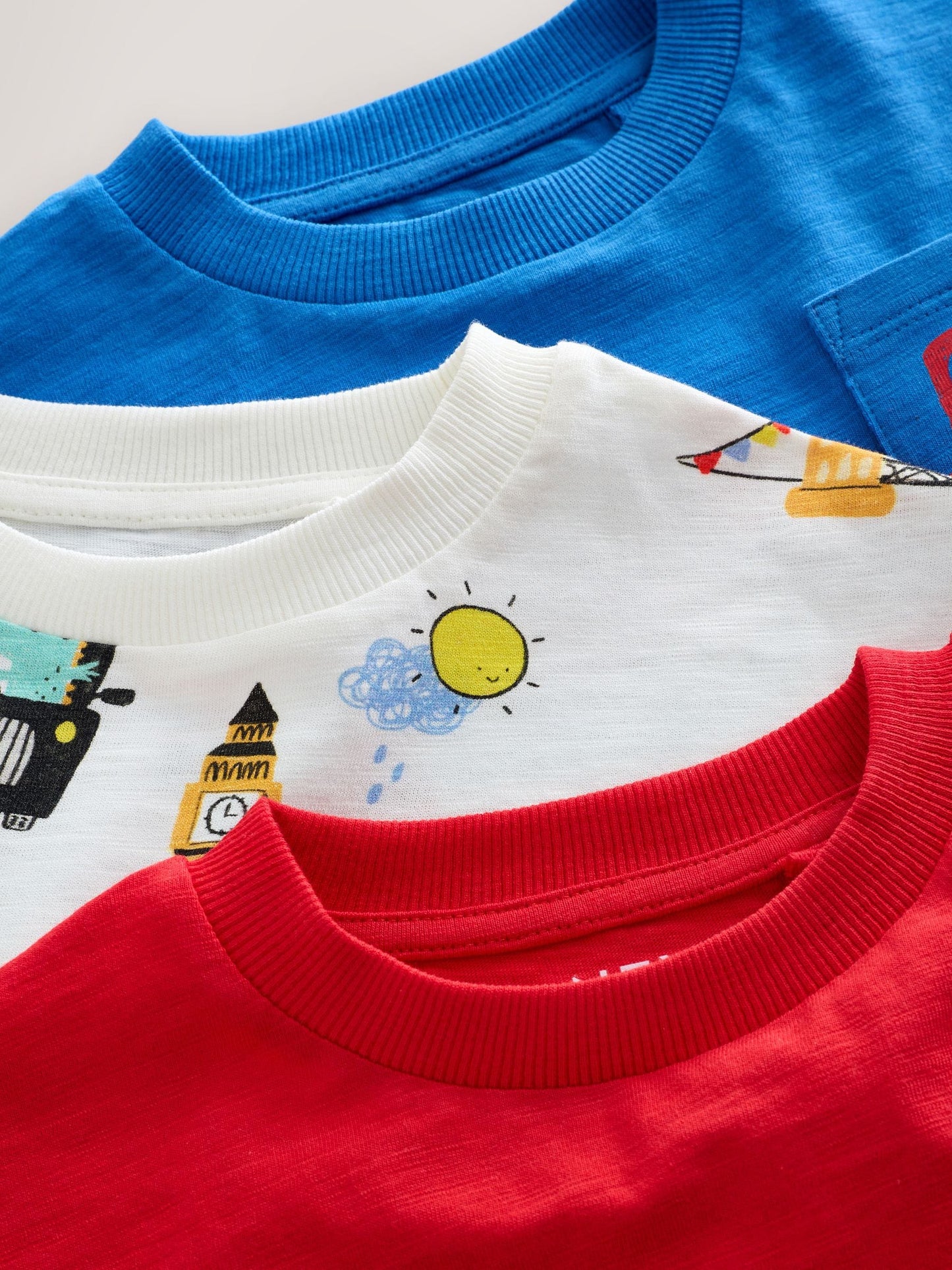 Red/Blue London Short Sleeve Graphic T-Shirts 3 Pack (3mths-7yrs) image 6