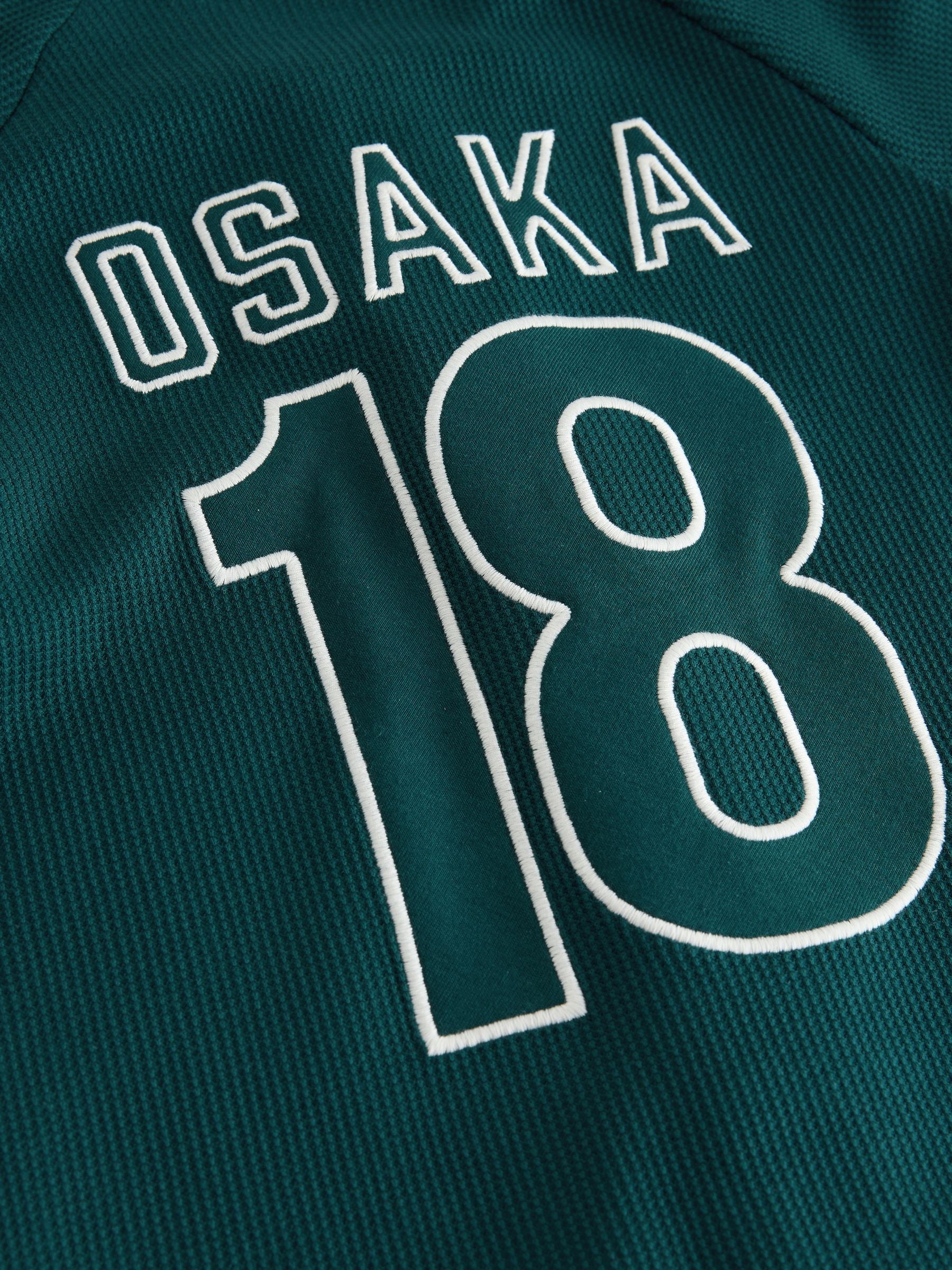 Teal Blue Short Sleeve Varsity Shorts Set (3mths-7yrs) image 9