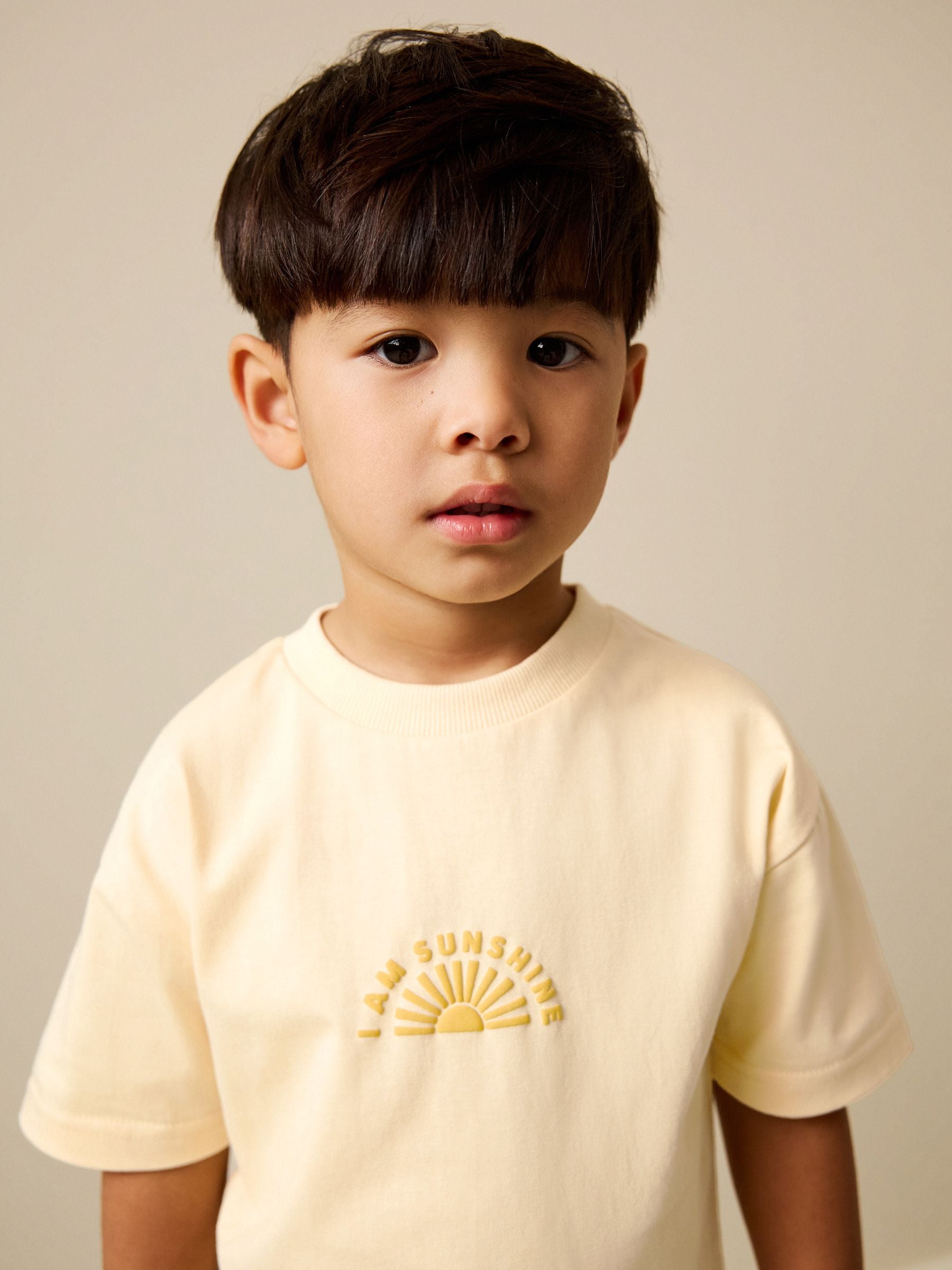 Yellow Sunshine Short Sleeve T-Shirt and Lightweight Joggers Set (3mths-7yrs) image 4