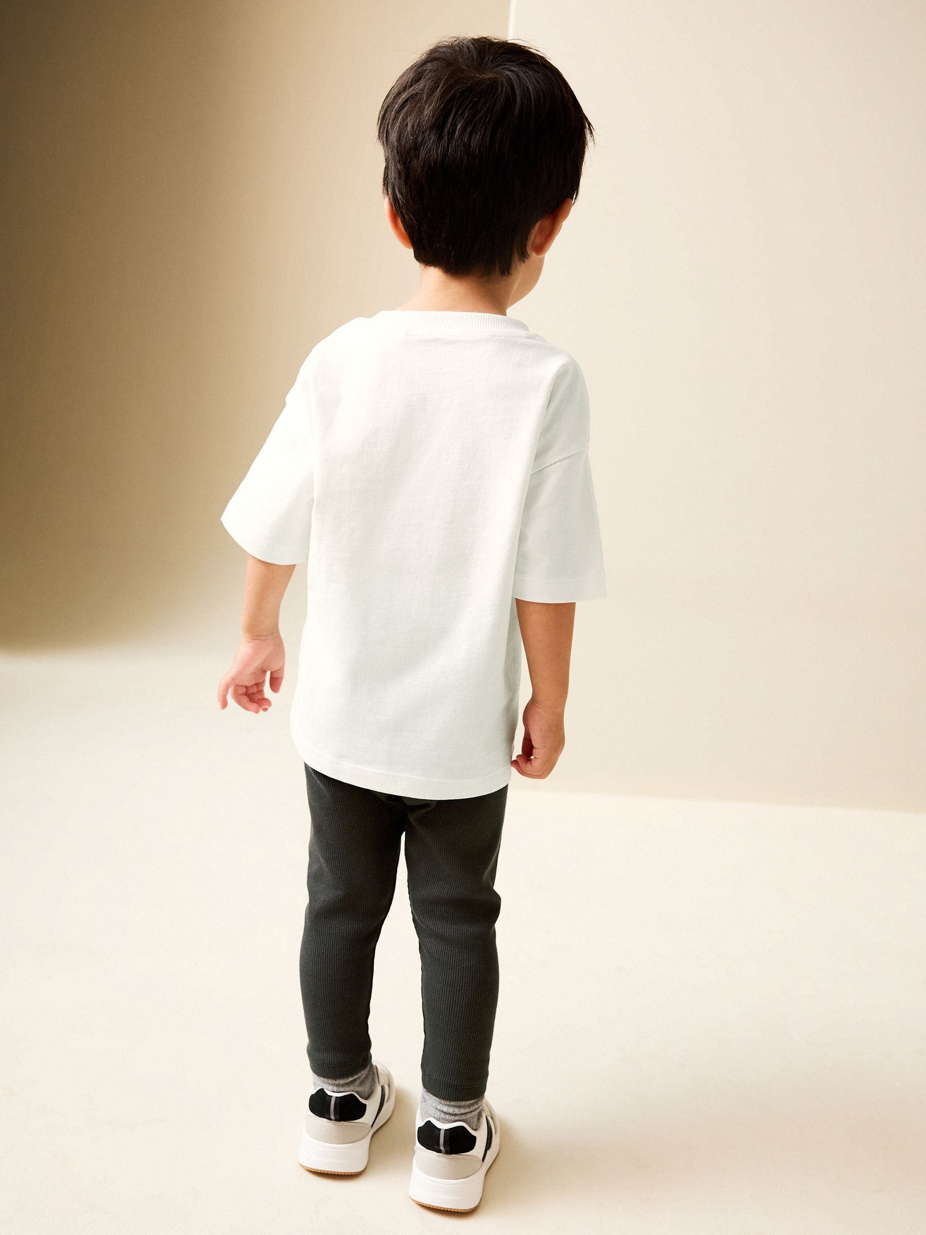 White Short Sleeves 100% Cotton T-Shirt and Leggings Set (3mths-7yrs) image 4