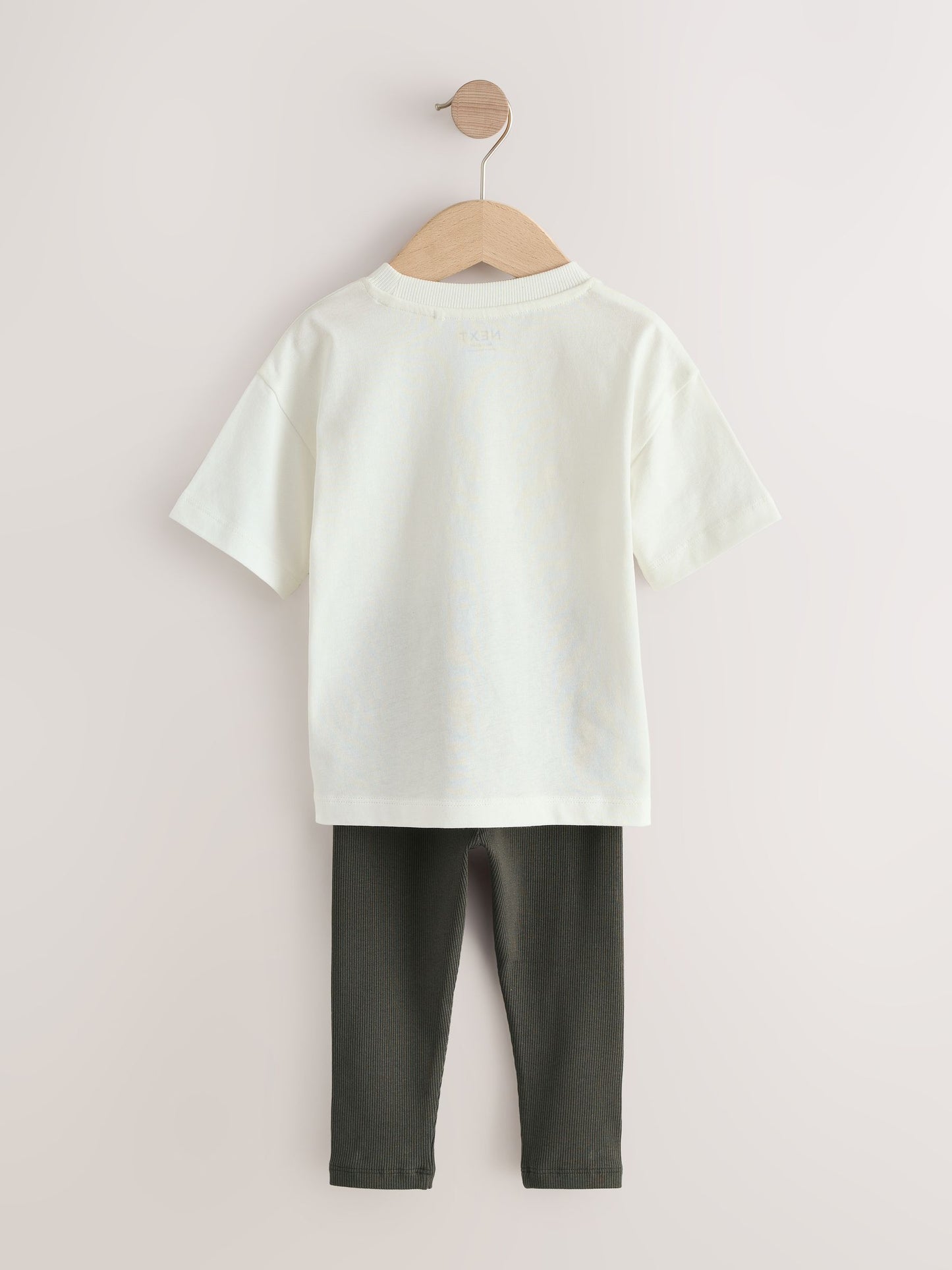 White Short Sleeves 100% Cotton T-Shirt and Leggings Set (3mths-7yrs) image 8