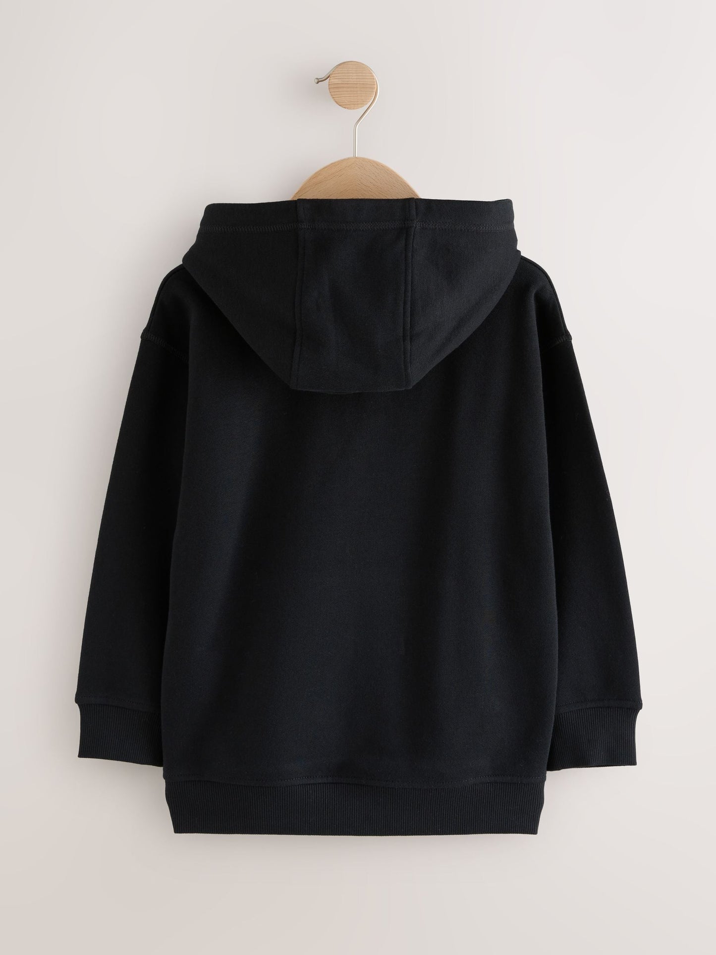 Black Plain Jersey Hoodie (3-16yrs)