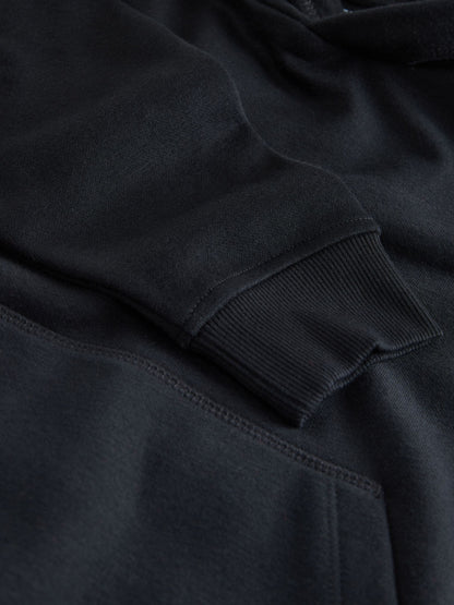 Black Plain Jersey Hoodie (3-16yrs)
