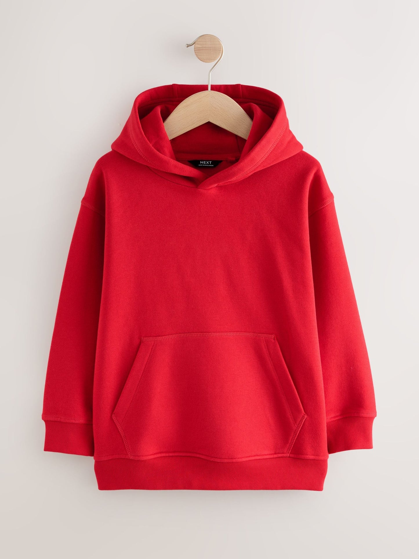 Red Plain Jersey Hoodie (3-16yrs)
