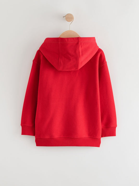 Red Plain Jersey Hoodie (3-16yrs)