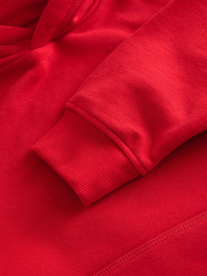 Red Plain Jersey Hoodie (3-16yrs)