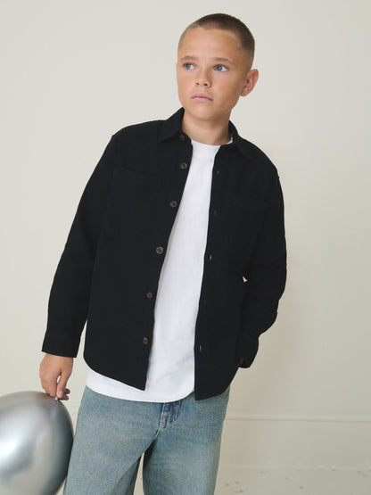 Dsiney Kidz - Black Brushed Overshirt (3-16yrs) image 1