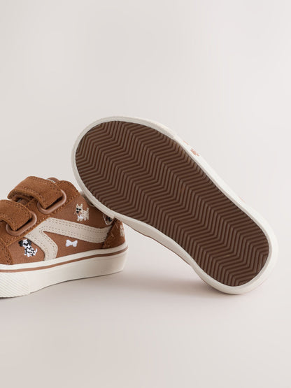Tan Brown Dogs Standard Fit (F) Touch Fastening Trainers image 6