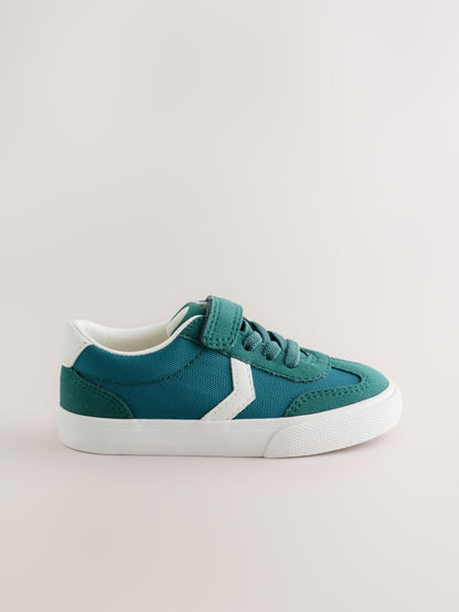 Dark Teal Standard Fit (F) Touch Fastening Elastic Lace Trainers image 4