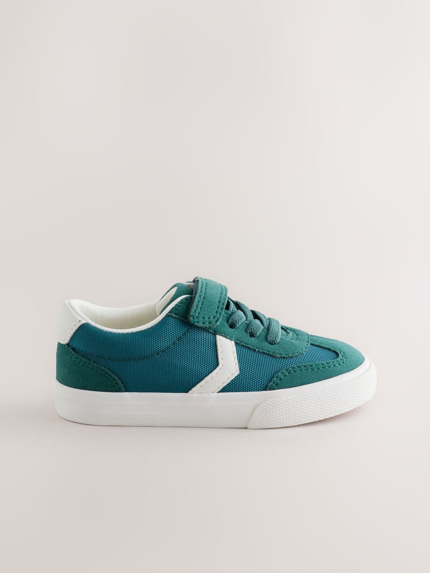 Dark Teal Standard Fit (F) Touch Fastening Elastic Lace Trainers image 3