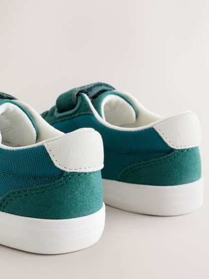 Dark Teal Standard Fit (F) Touch Fastening Elastic Lace Trainers image 6