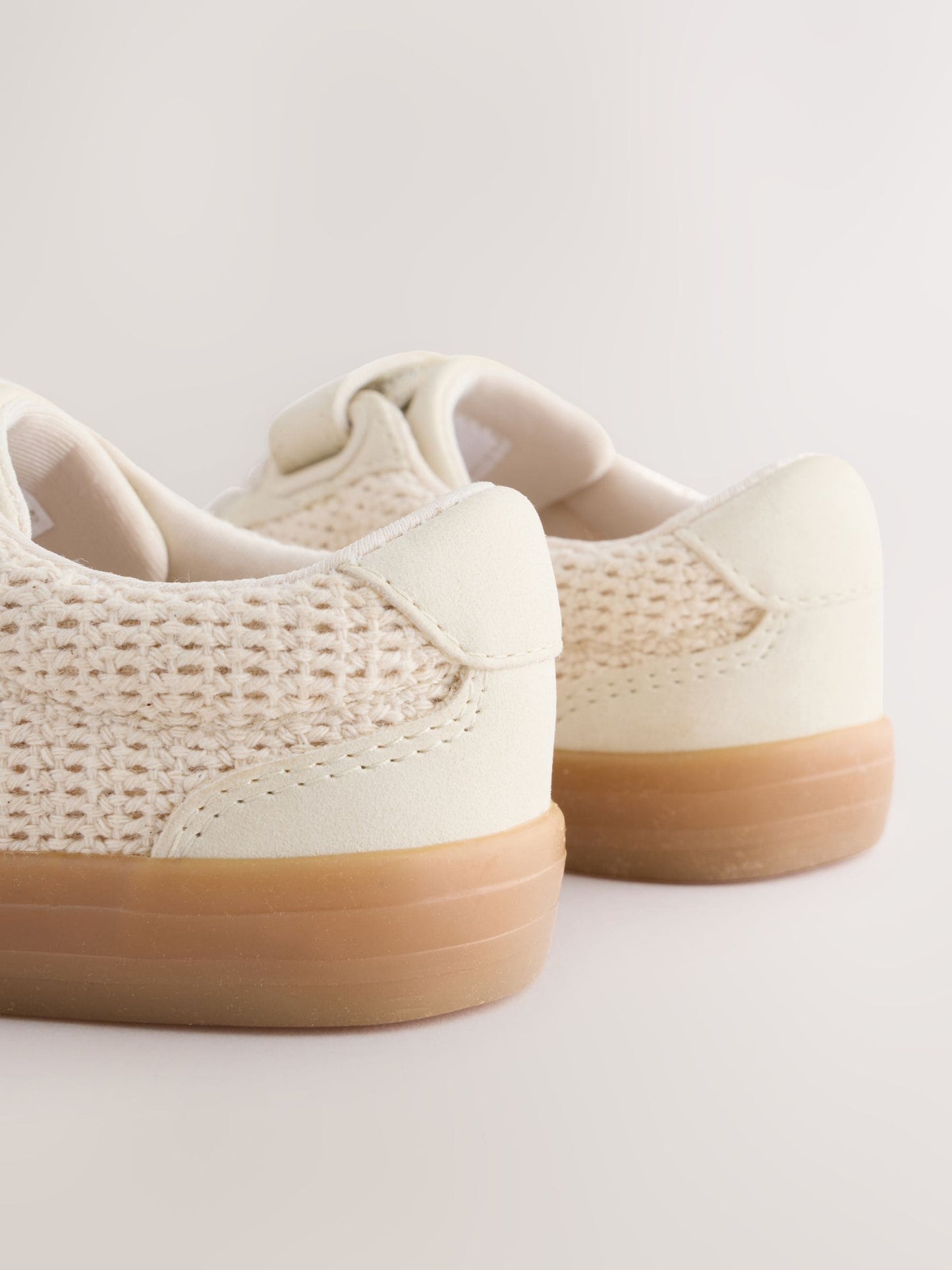 Neutral Standard Fit (F) Touch Fastening Elastic Lace Trainers image 5