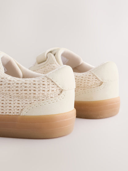 Neutral Standard Fit (F) Touch Fastening Elastic Lace Trainers image 5