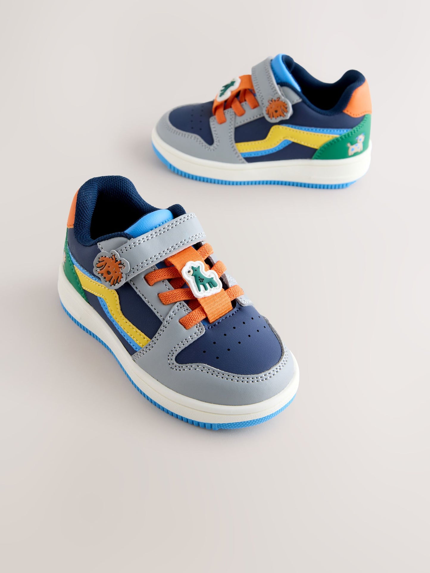 Navy Dogs Touch Fastening Elastic Lace Trainers image 4