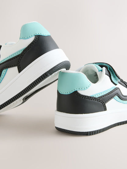Black/White Touch Fastening Elastic Lace Trainers image 5