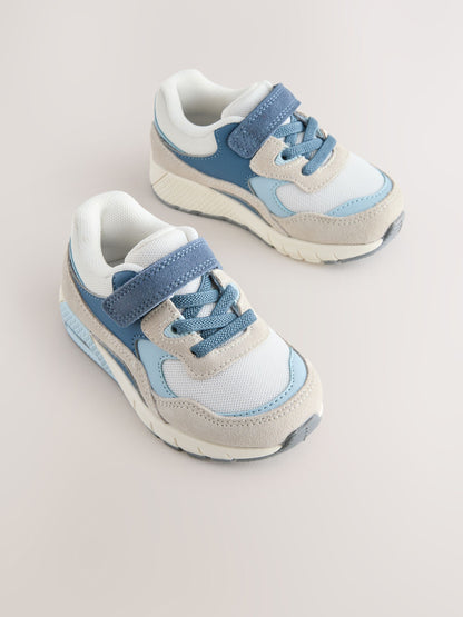 Blue/Neutral Standard Fit (F) Elastic Lace Trainers image 5