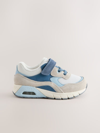 Blue/Neutral Standard Fit (F) Elastic Lace Trainers image 6