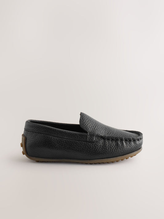 Black Standard Fit (F) Suede Slip-Ons Loafer Shoes image 2