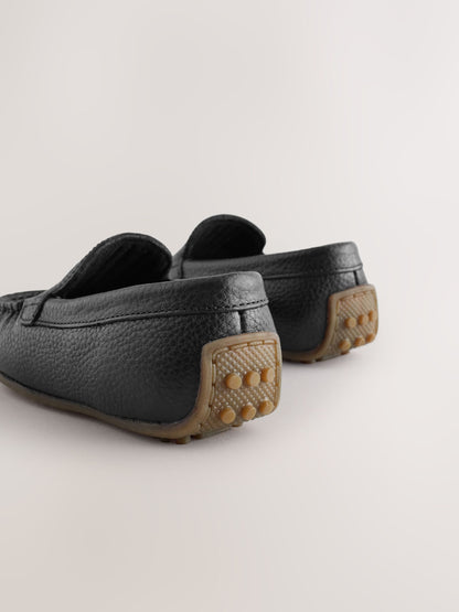 Black Standard Fit (F) Suede Slip-Ons Loafer Shoes image 3