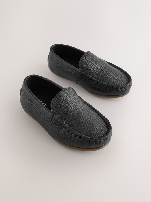 Black Standard Fit (F) Suede Slip-Ons Loafer Shoes image 1