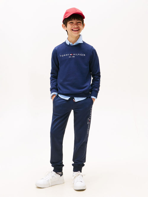 Tommy Hilfiger Blue Essential Pure Cotton Logo Joggers image 1