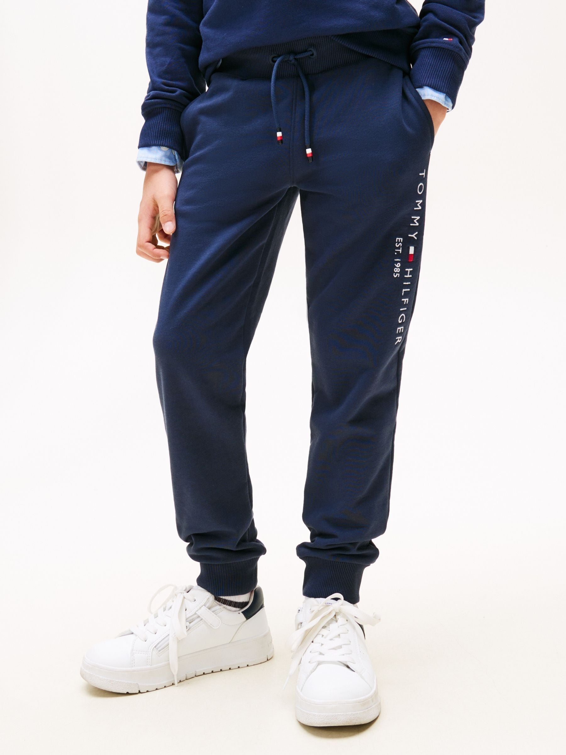 Tommy Hilfiger Blue Essential Pure Cotton Logo Joggers image 3