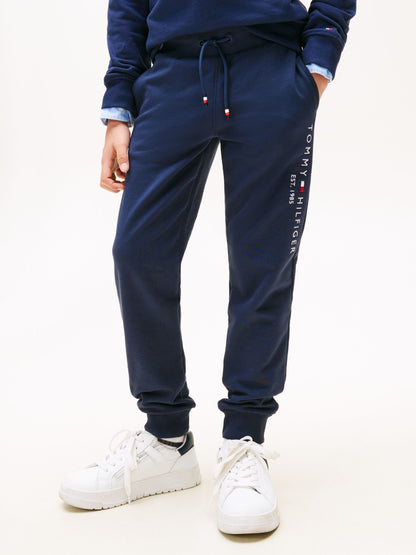 Tommy Hilfiger Blue Essential Pure Cotton Logo Joggers image 3