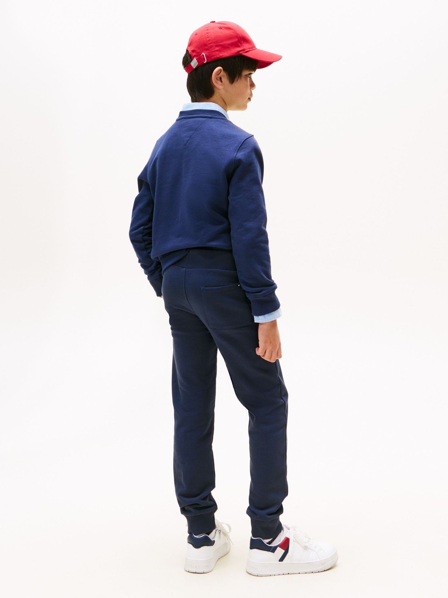 Tommy Hilfiger Blue Essential Pure Cotton Logo Joggers image 4